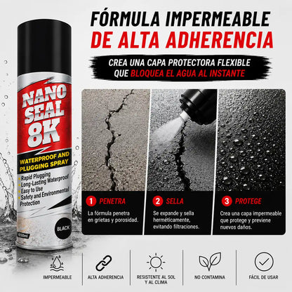 Spray Sellador Nano Seal 8k 650ml
